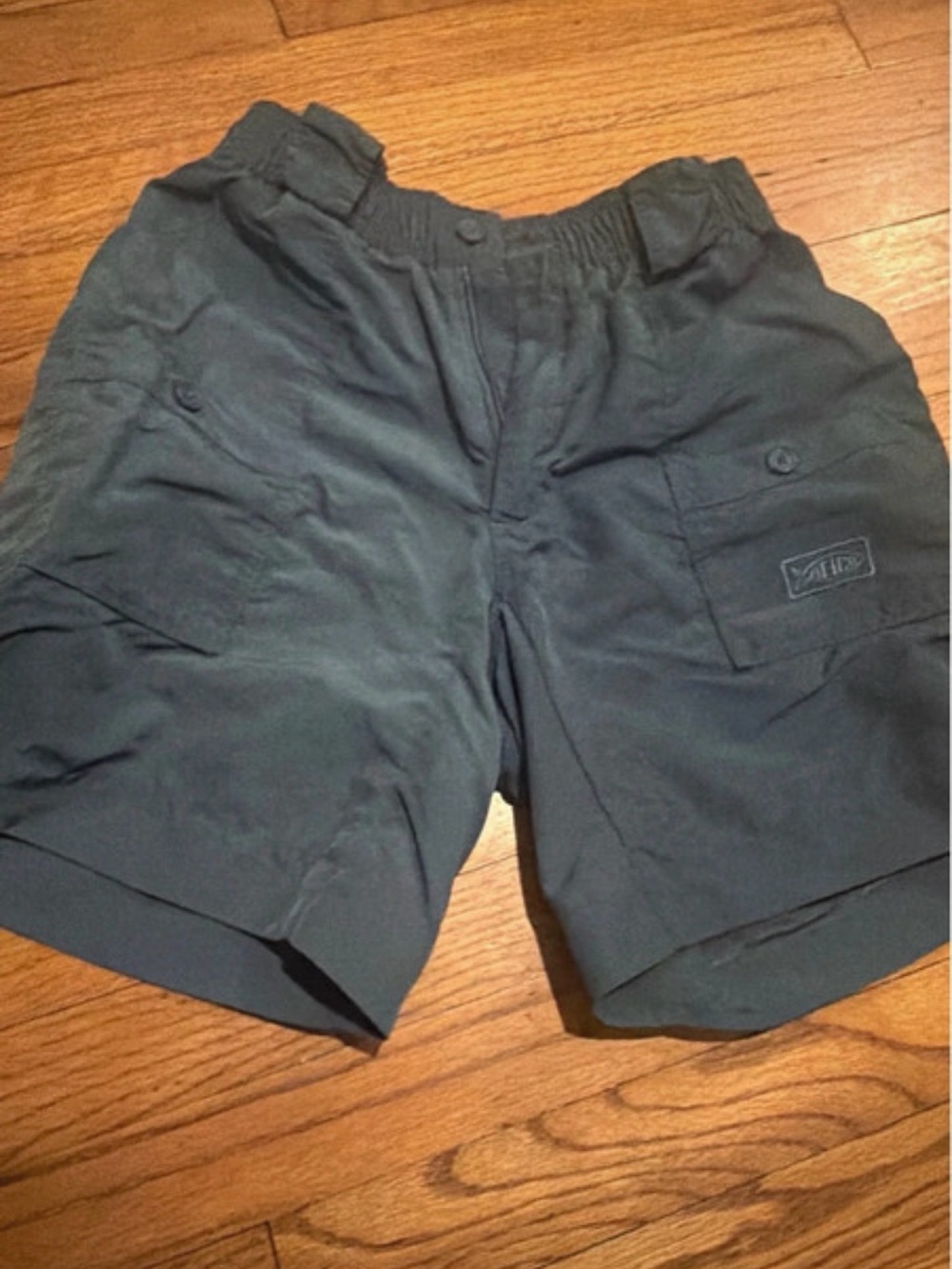AFTCO Slate Gray Elastic Waist Cargo Shorts